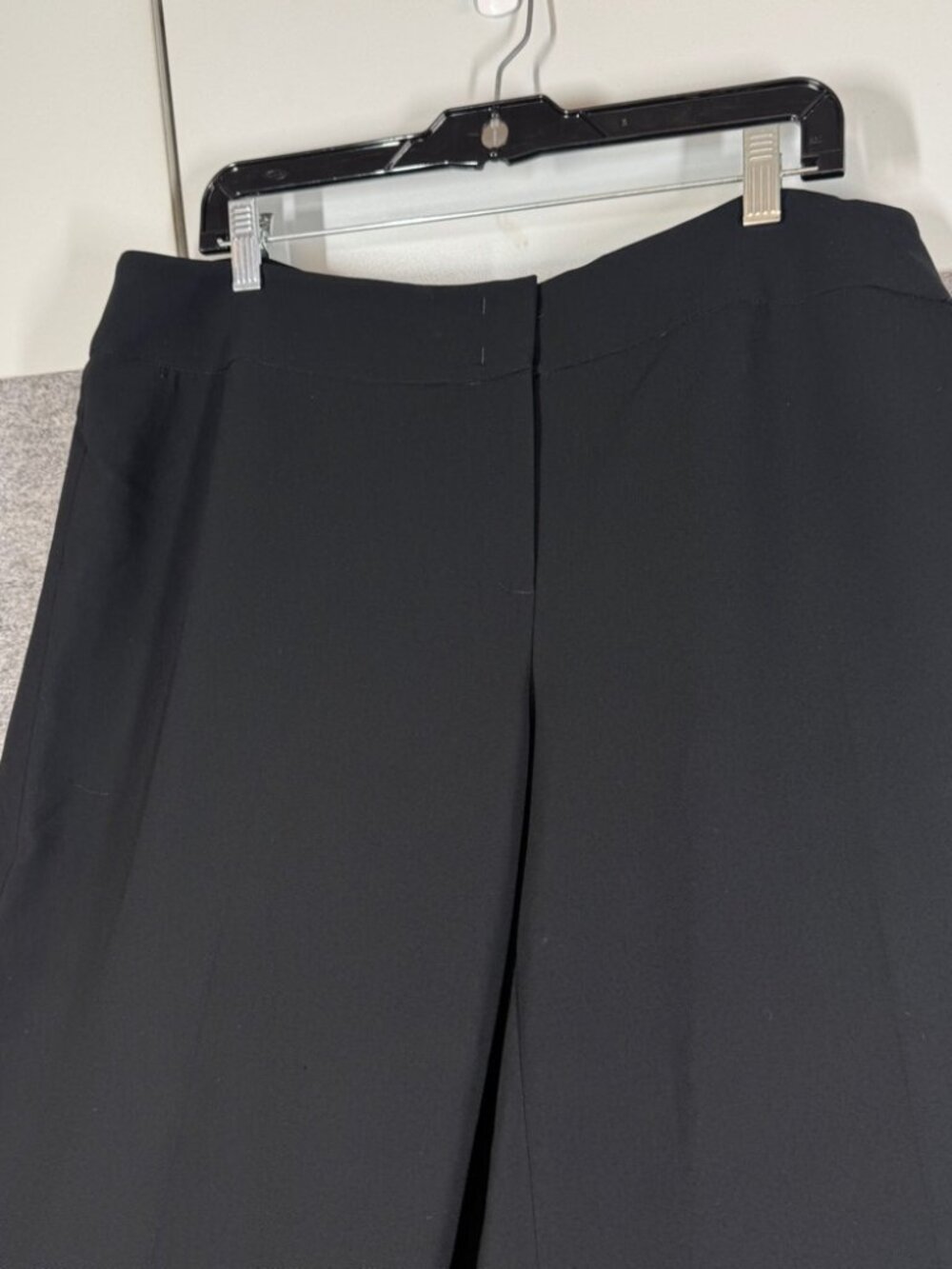 Marina Rinaldi Wide Leg Pants Black Italian Designer Size 23 Quiet Luxury Plus - Picture 3 of 16